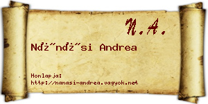 Nánási Andrea névjegykártya